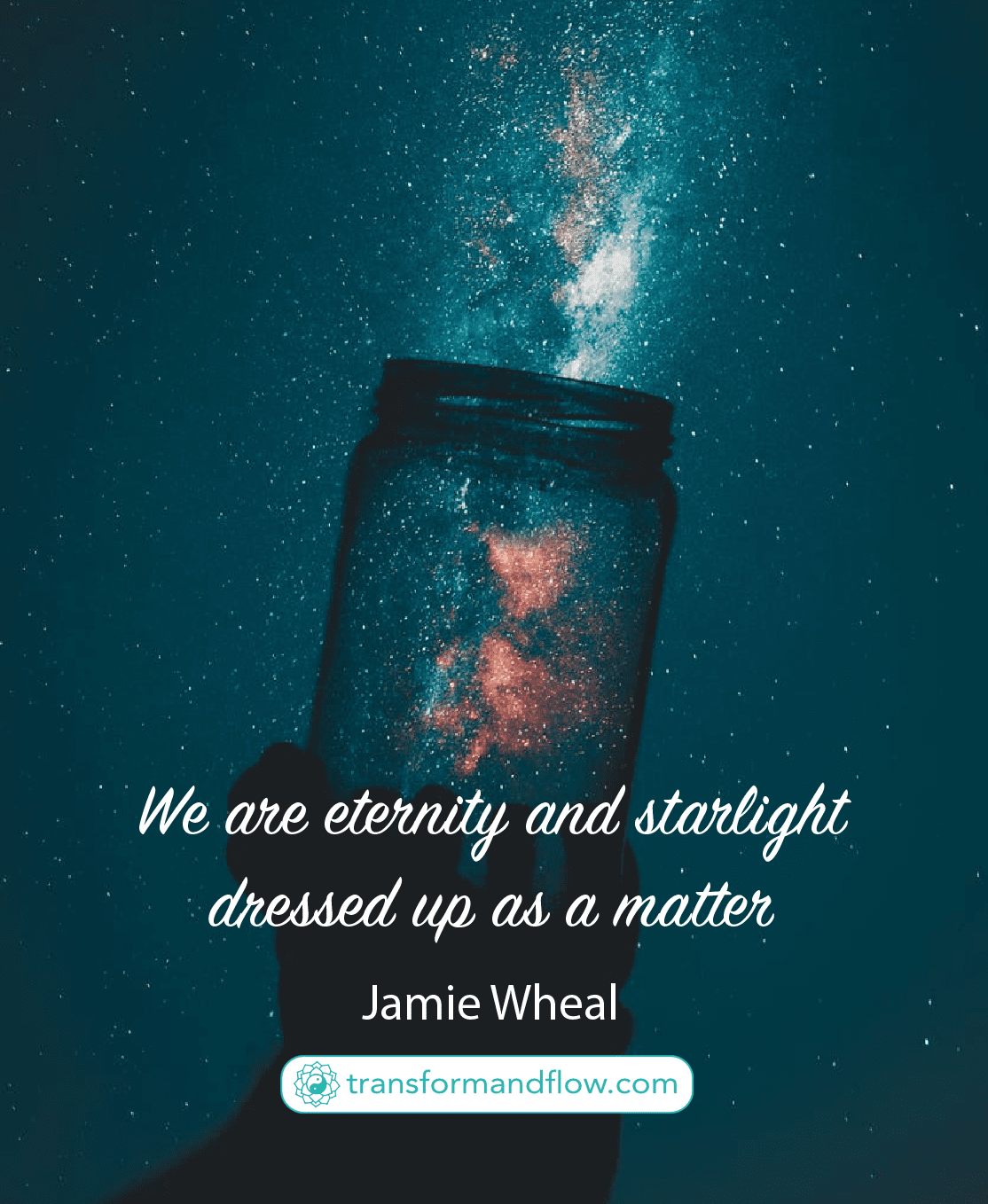 "We are eternity and starlight dressed up as a matter" Jamie Wheal